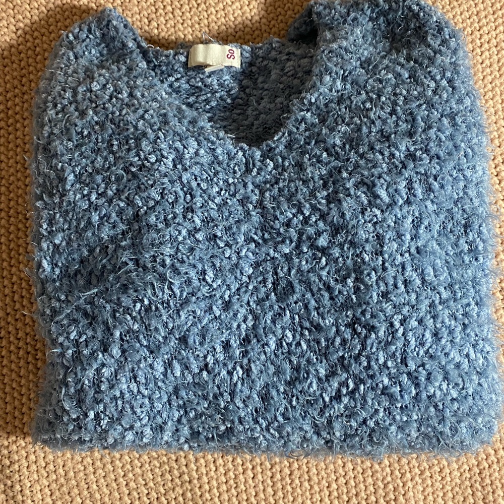 blue sweater